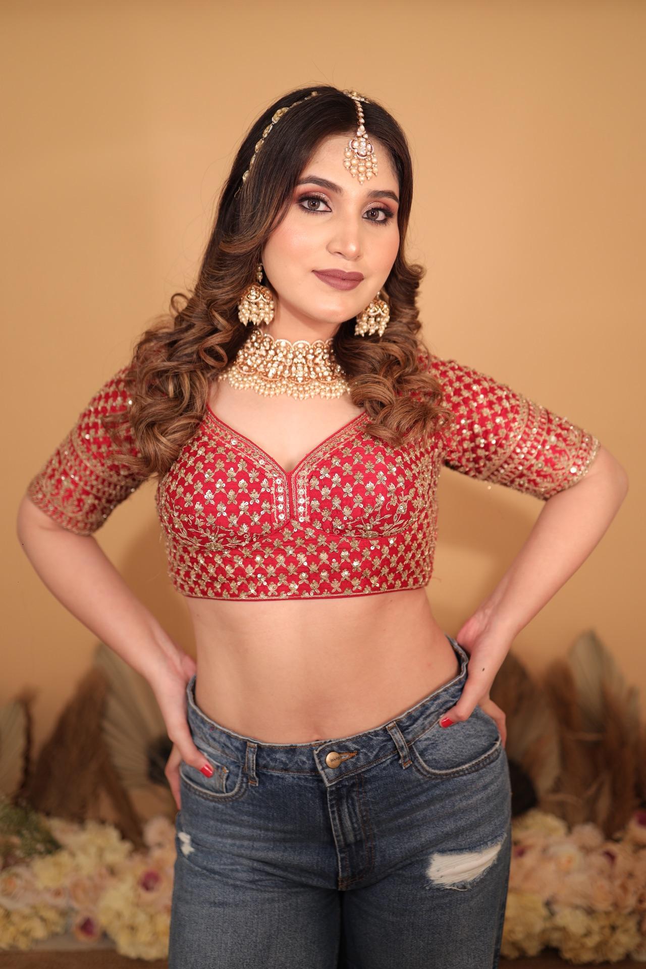 Bridal makeup and jewellery styling