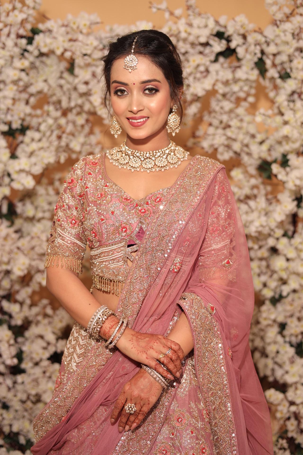 Henna art with bridal jewellery